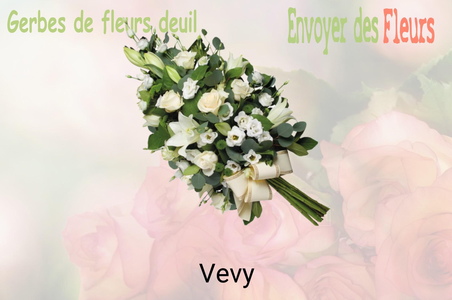 Gerbe de fleurs de deuil livrée à Vevy